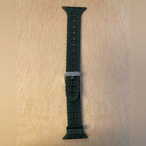 NWOT, free with purchase, Silicone Lace patter, Olive Green, Apple Watch Band